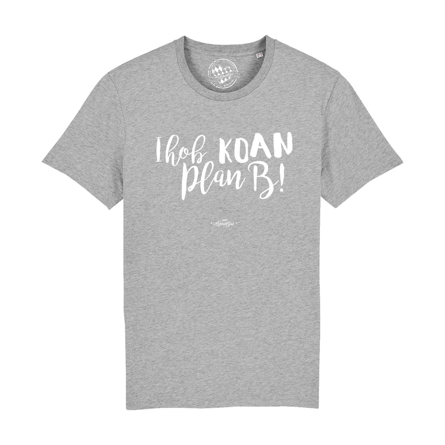 Herren-T-Shirt mit mittig platziertem "Koan Plan B"-Schriftzug, aus 100 % Bio-Baumwolle, glatter Stoff.