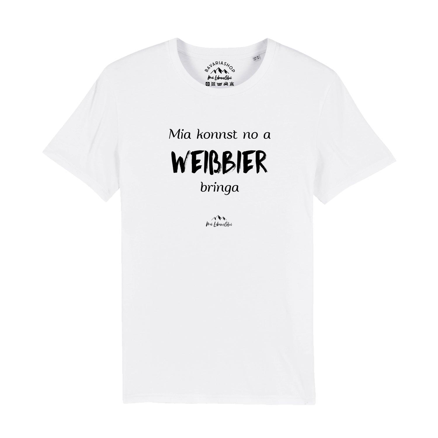 Herren T-Shirt "Mia konnst no a Weißbier bringa" - bavariashop - mei LebensGfui