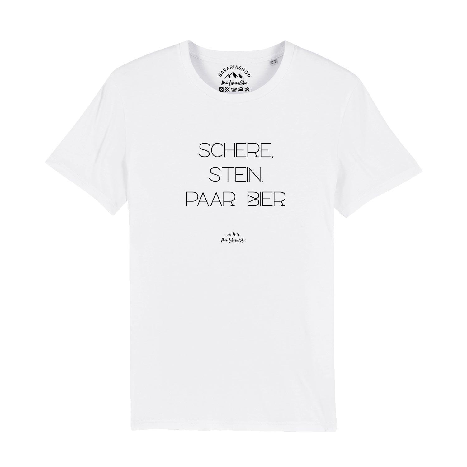 Herren T-Shirt "Schere, Stein, paar Bier" - bavariashop - mei LebensGfui