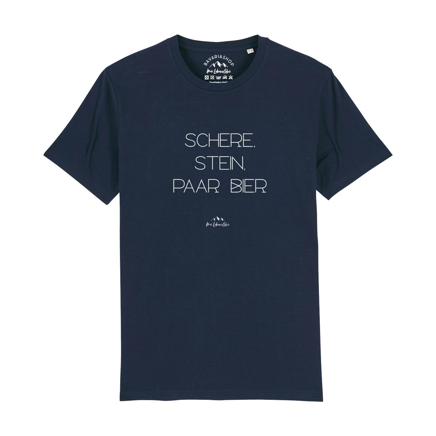 Herren T-Shirt "Schere, Stein, paar Bier" - bavariashop - mei LebensGfui