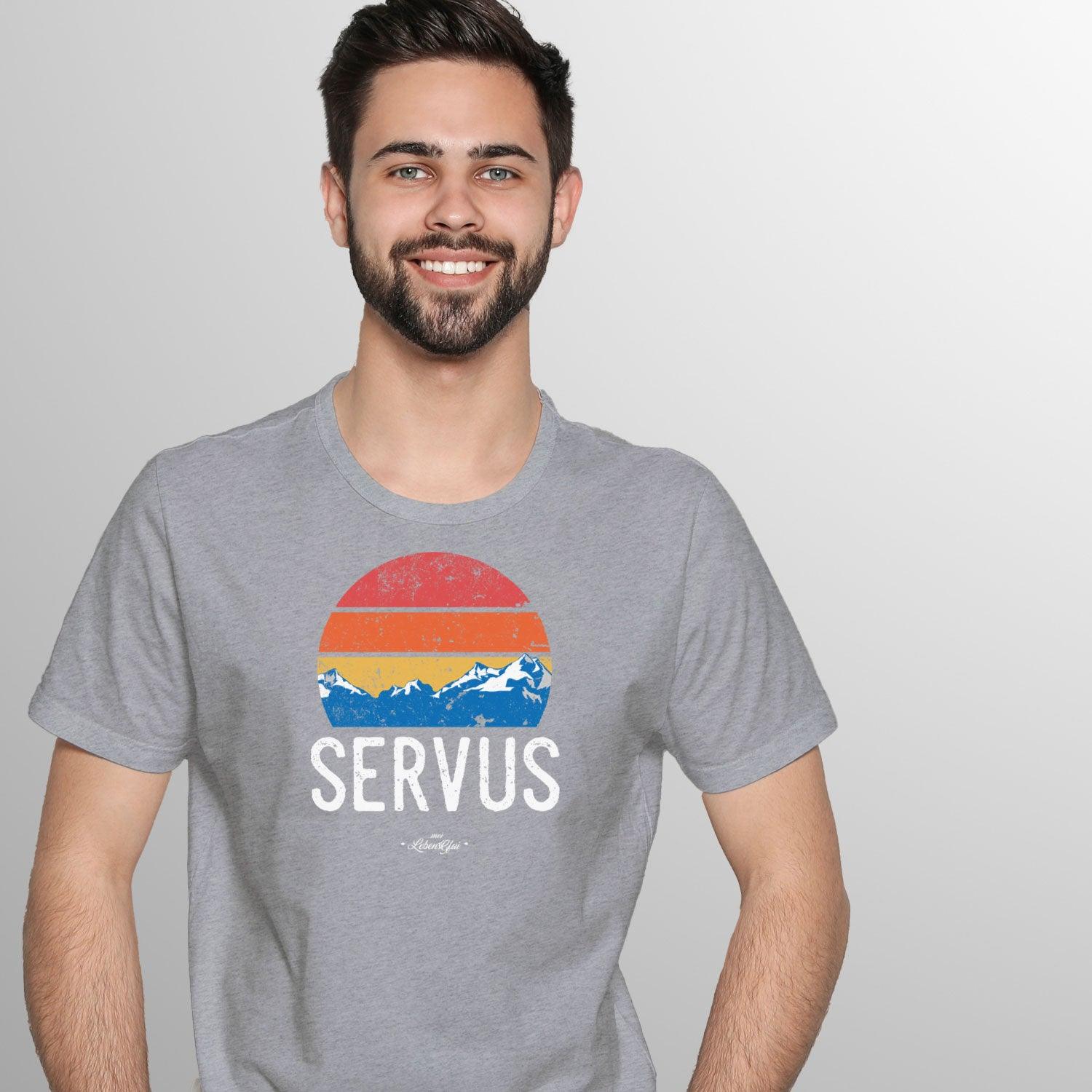 Herren T-Shirt "Servus" - bavariashop - mei LebensGfui