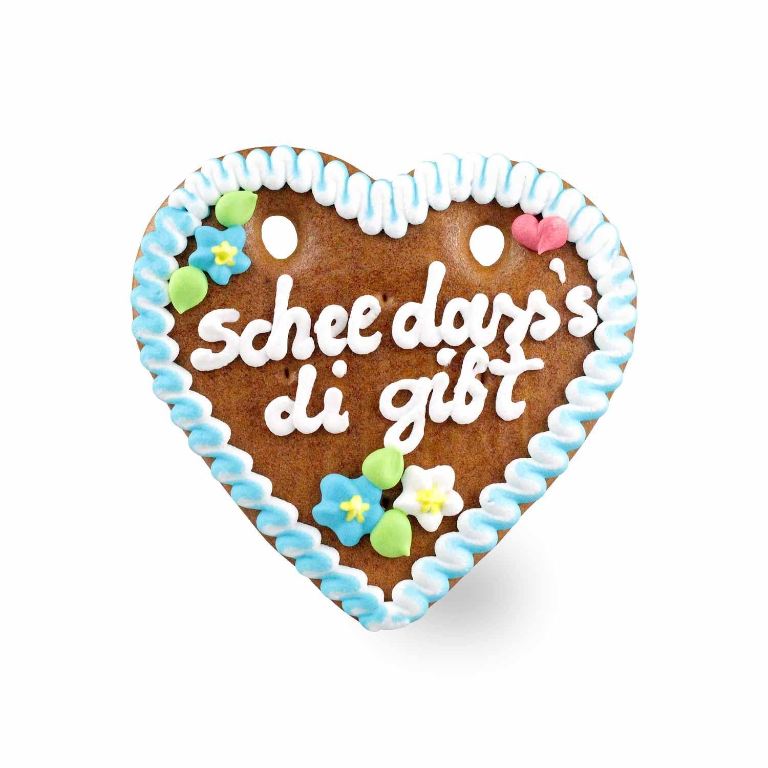 Lebkuchenherz "Schee, dass´s di gibt" - bavariashop - mei LebensGfui