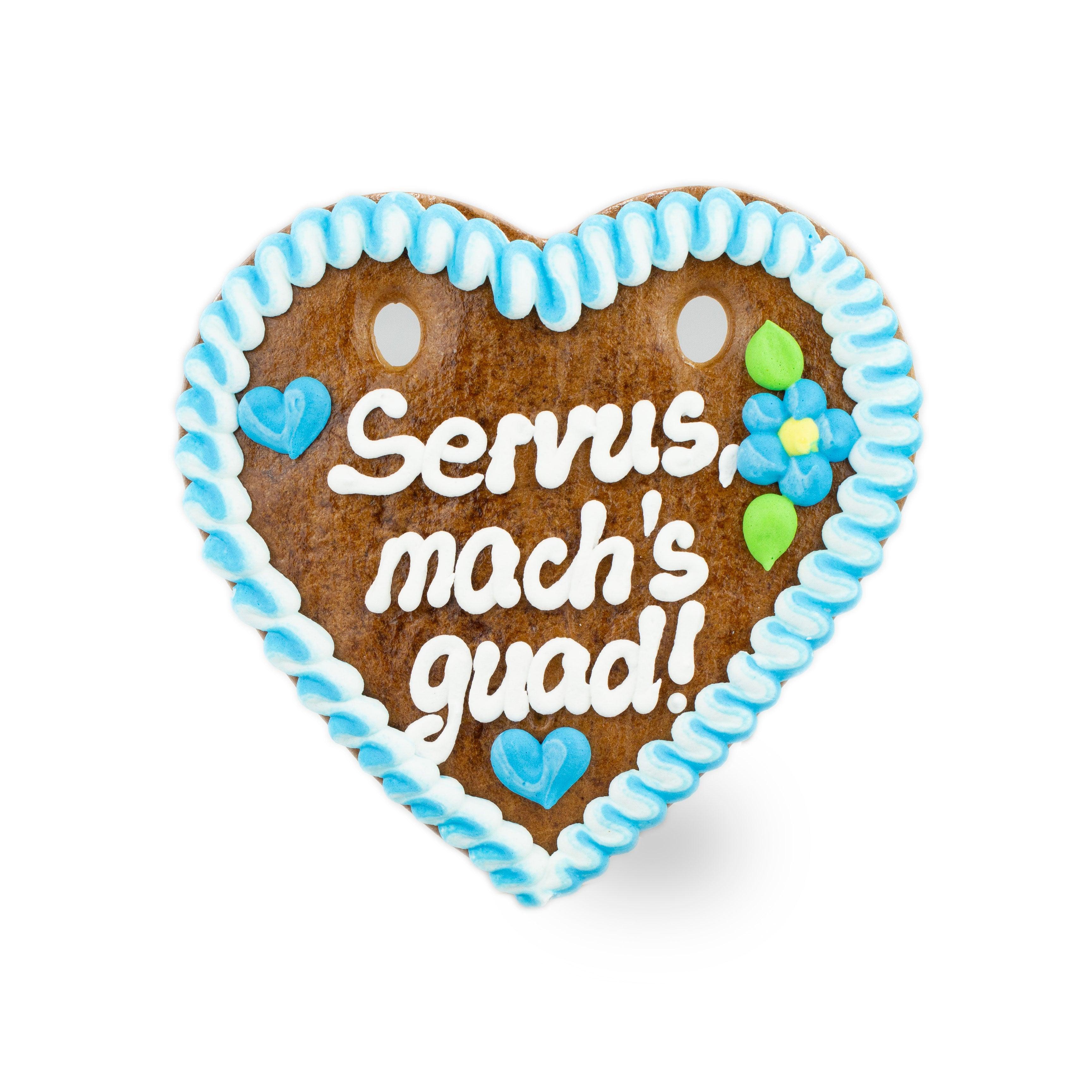 Lebkuchenherz "Servus, mach's guad!" - bavariashop - mei LebensGfui