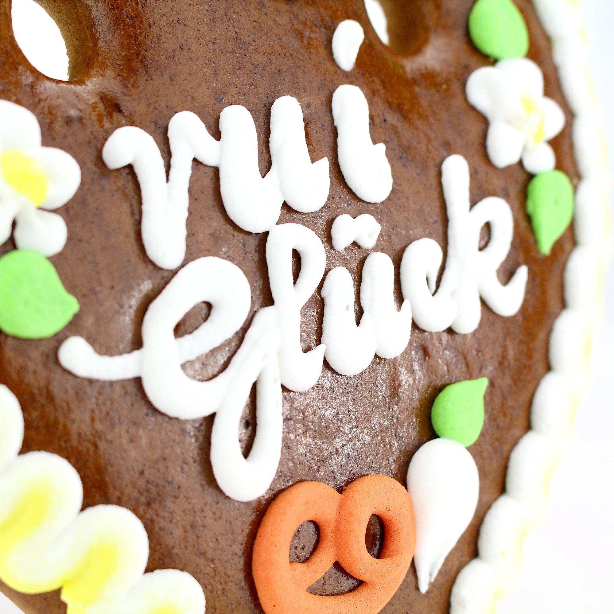 Lebkuchenherz "vui Glück" - bavariashop - mei LebensGfui