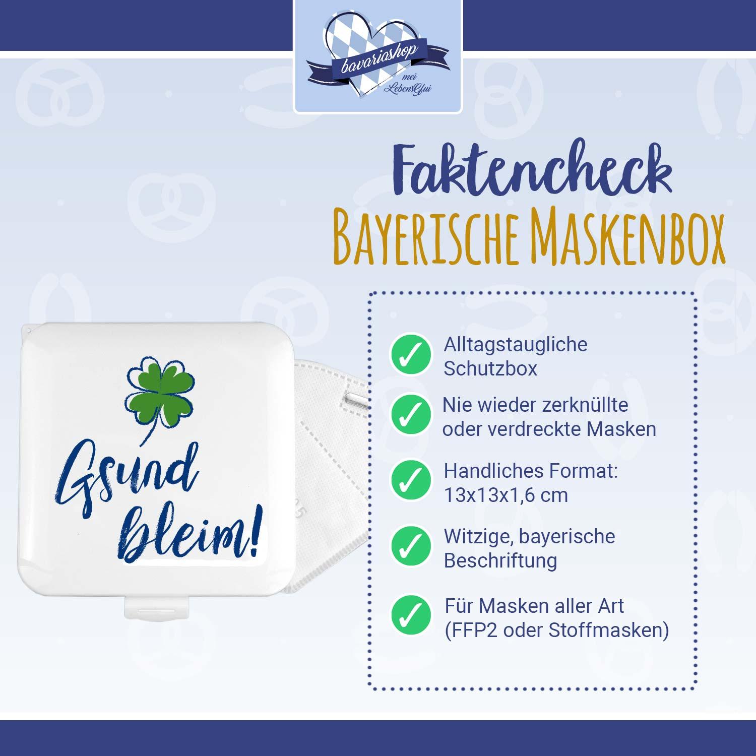 Maskenbox "Gsund bleim!" - bavariashop - mei LebensGfui