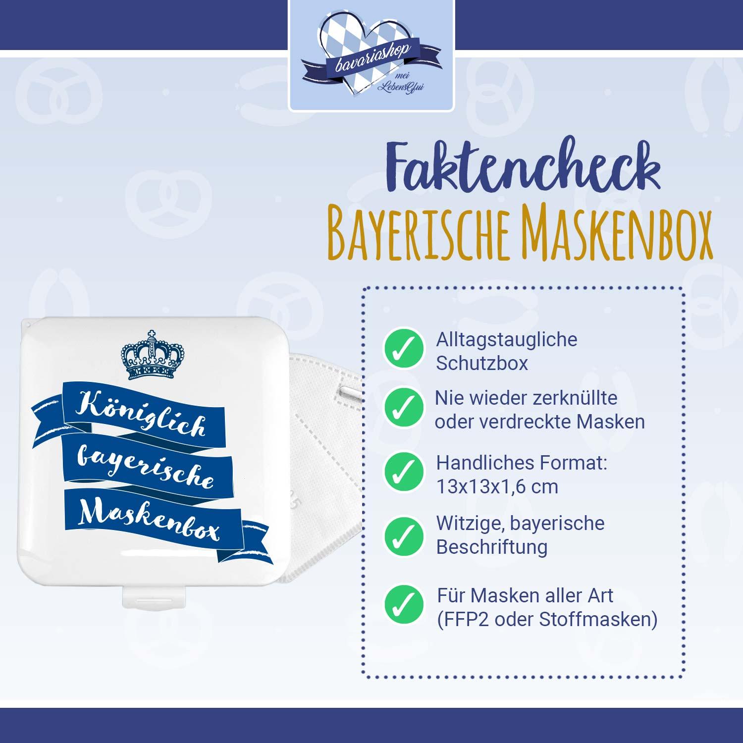 Maskenbox "Königlich bayrisch" - bavariashop - mei LebensGfui