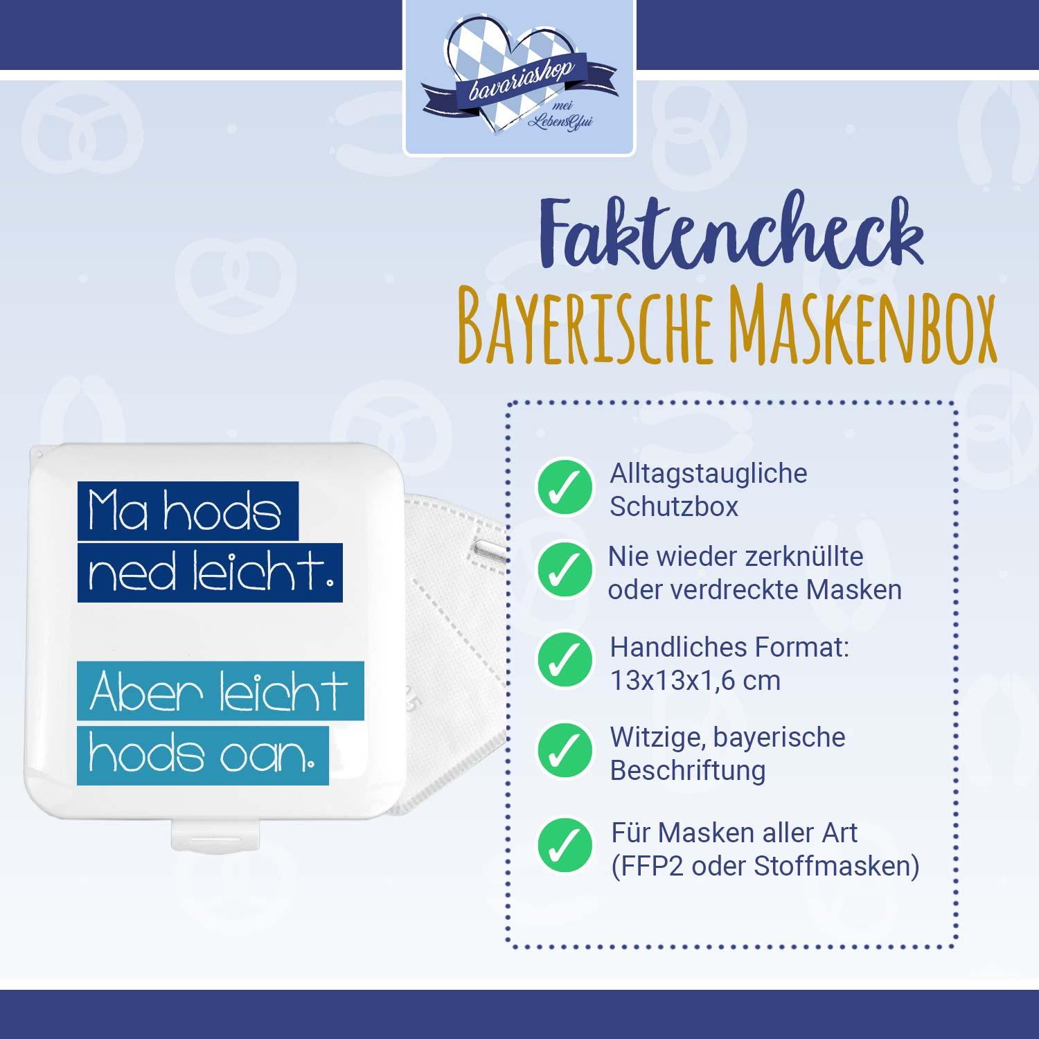 Maskenbox "ned leicht" - bavariashop - mei LebensGfui