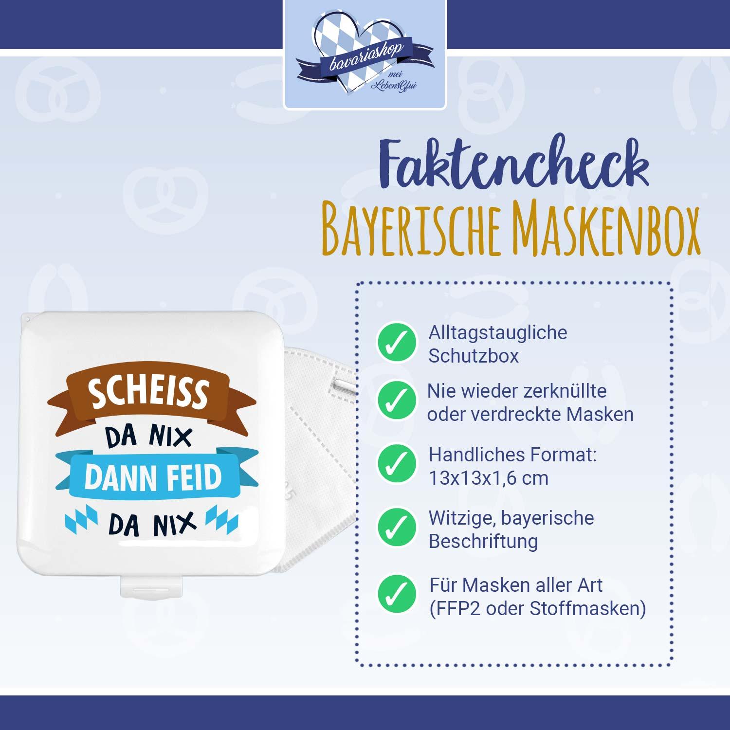 Maskenbox "Scheiß da nix" - bavariashop - mei LebensGfui