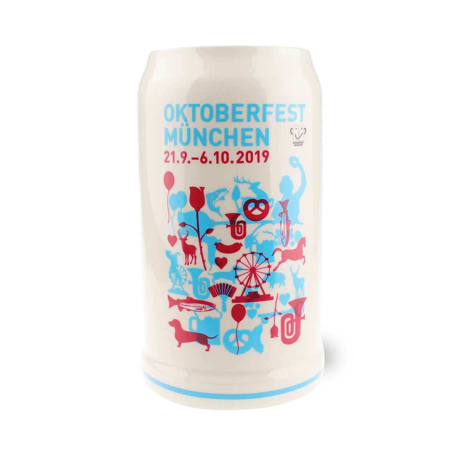 Offizieller Oktoberfestkrug 2019 - bavariashop - mei LebensGfui