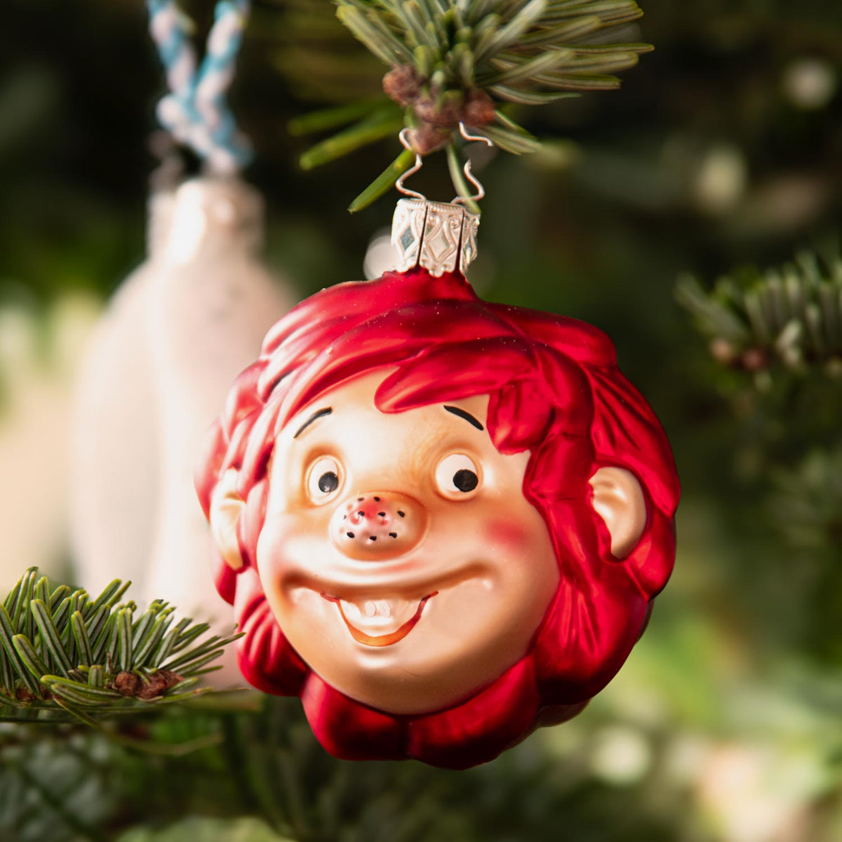 Weihnachtskugeln Elch Mit Flügel Rot Gold/Glitzer  Produktbild-Vorschau 4