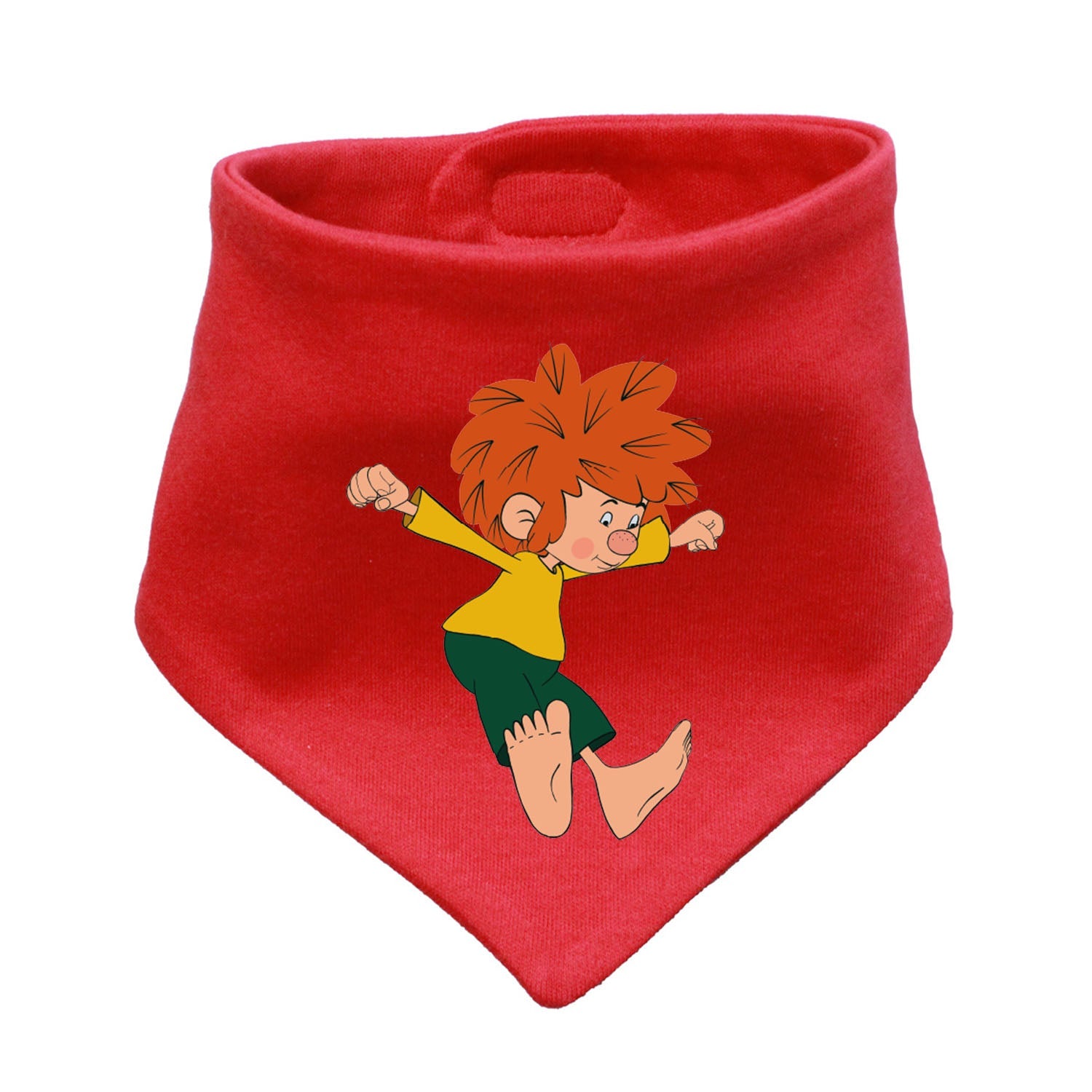 Rotes ®Pumuckl Hunde-Halstuch Bin a dabei mit lustigem Pumuckl-Motiv, ideal für Hundeaccessoires.