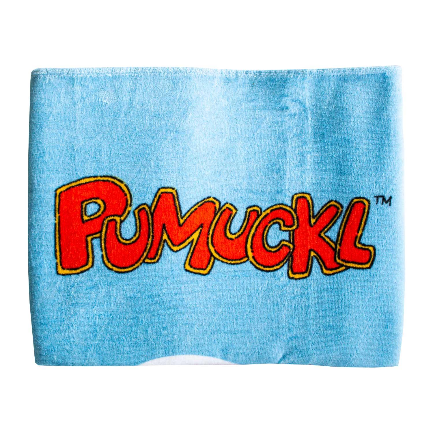 Badetuch mit Pumuckl-Motiv und großem Schriftzug, rechteckig, saugfähig, 100 % Baumwolle, 75 × 150 cm