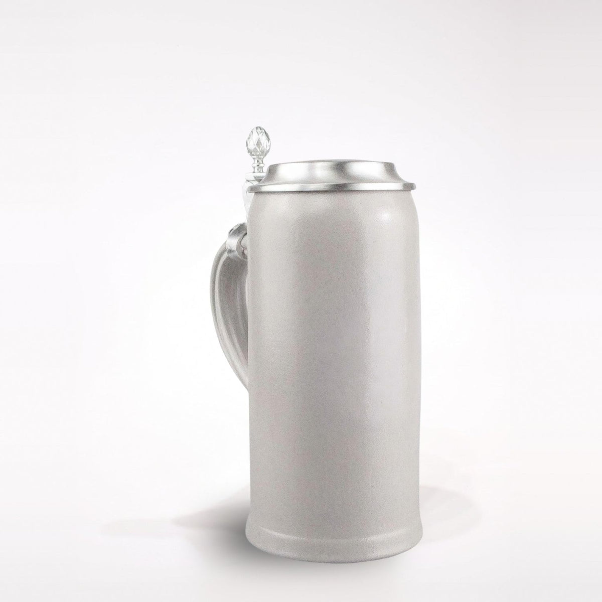 PREMIUM Steinkrug schlank 0,5 l mit Zinndeckel & Prägung