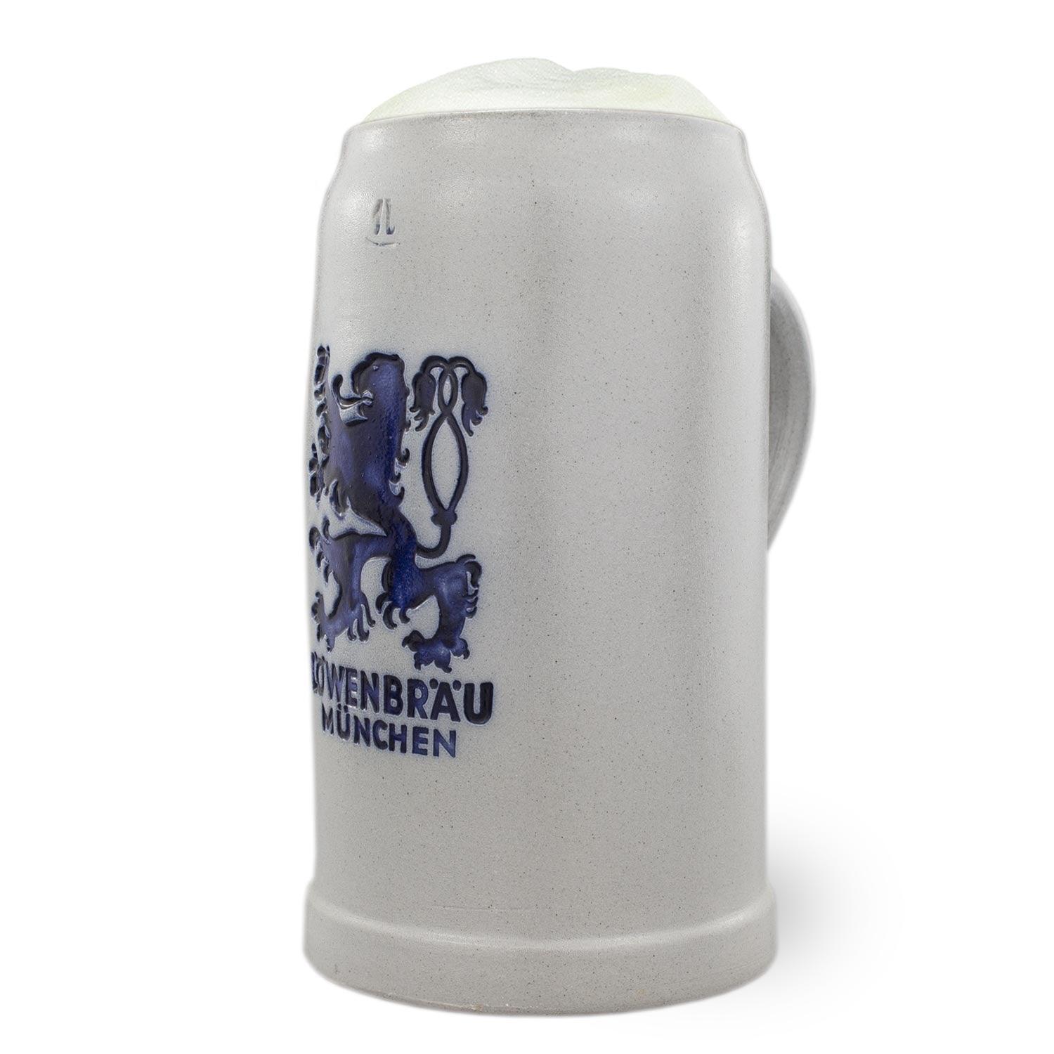 Steinkrug "Löwenbräu" salzglasiert - bavariashop - mei LebensGfui