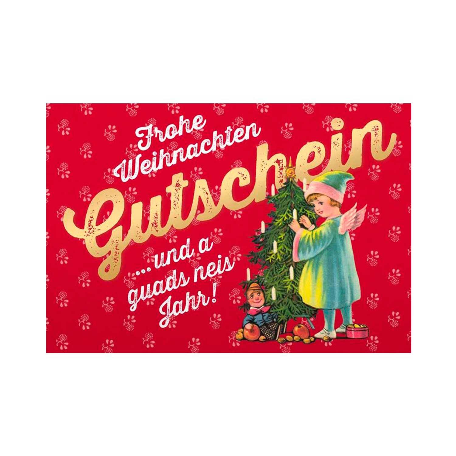 Weihnachtskarte "Gutschein" - bavariashop - mei LebensGfui