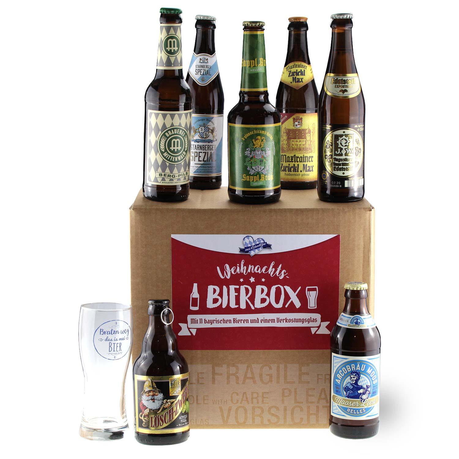 Bayerische Weihnachts Bier-Box - Bavariashop - mei LebensGfui