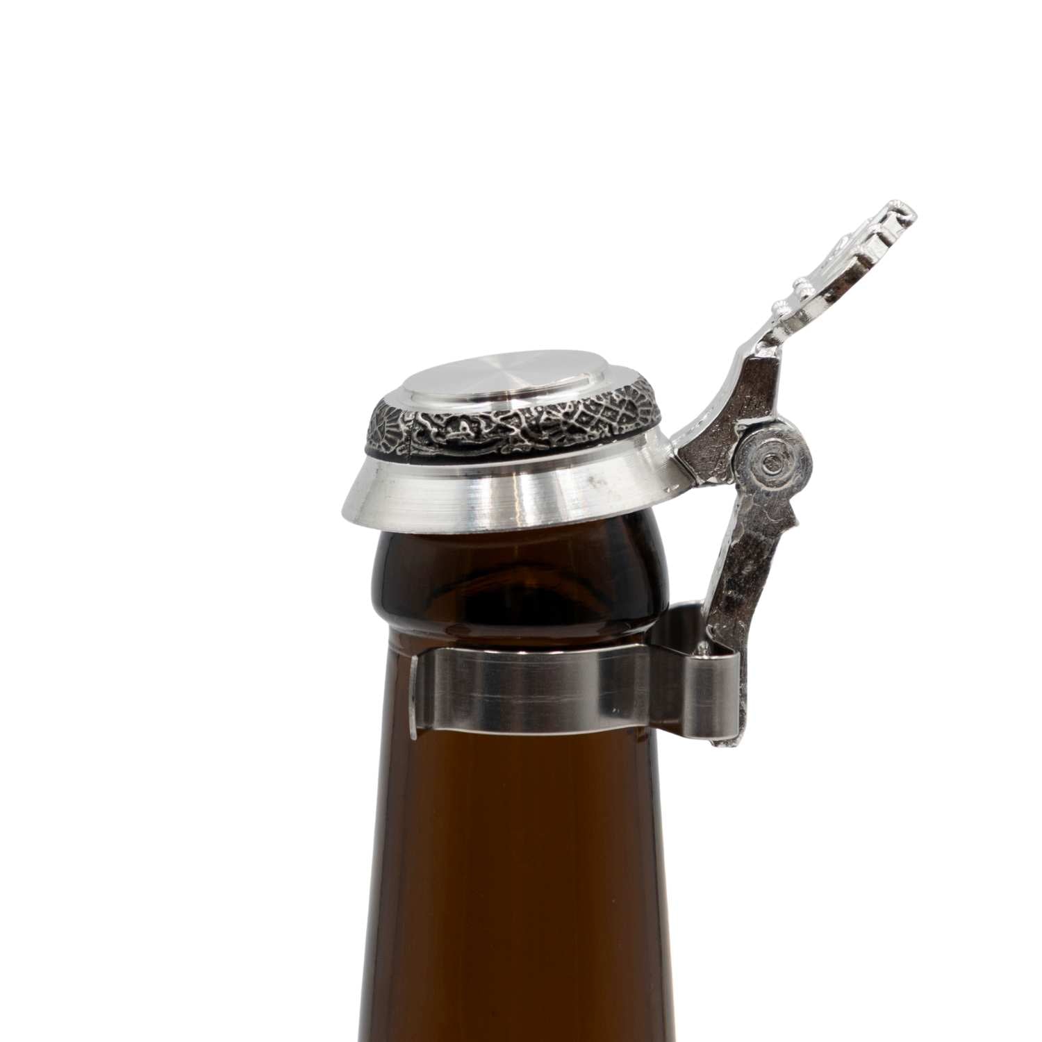 Bierflaschen Flachzinndeckel zum Aufstecken "Ornamente"