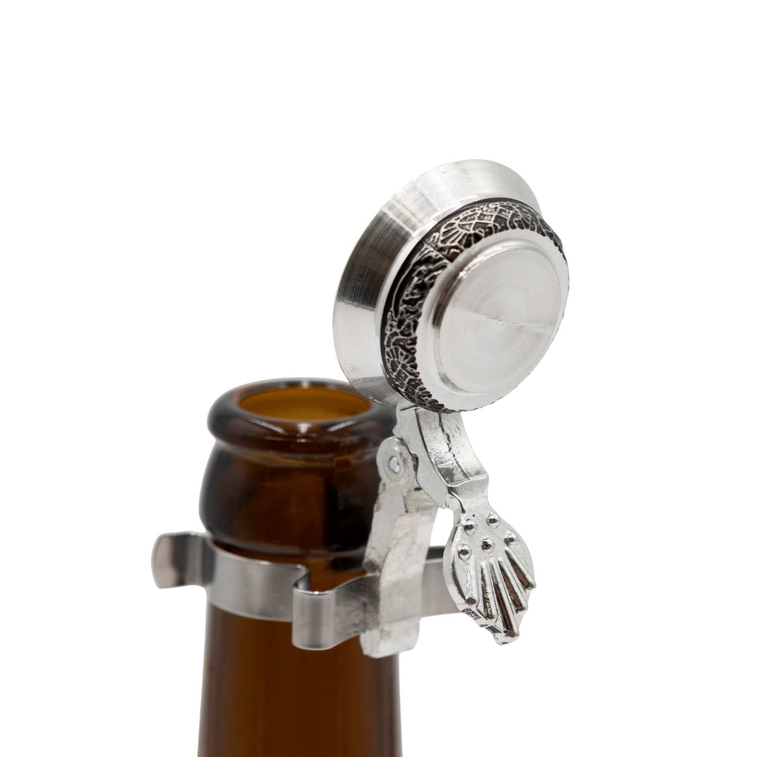Bierflaschen Flachzinndeckel zum Aufstecken "Ornamente"