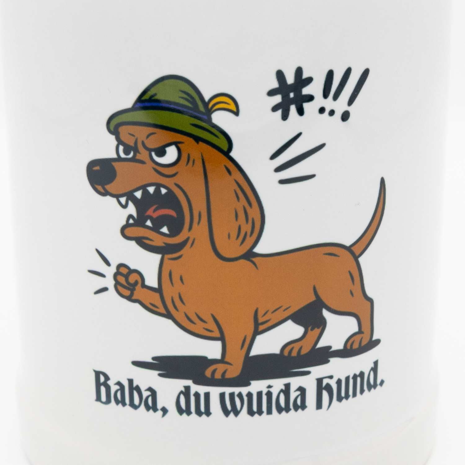 Bierkrug "Baba, du wuida Hund"
