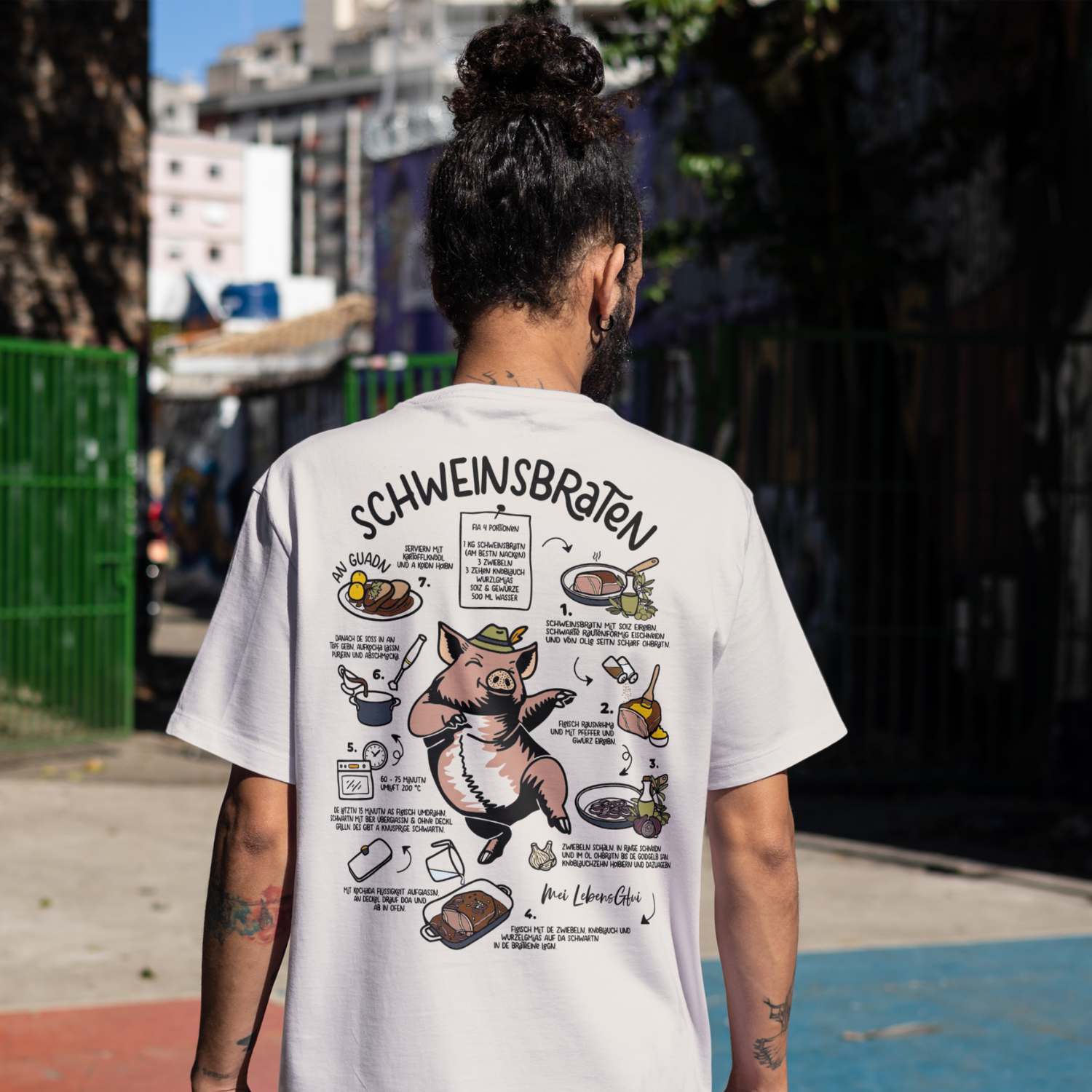 Herren Rezept T-Shirt "Schweinsbraten"