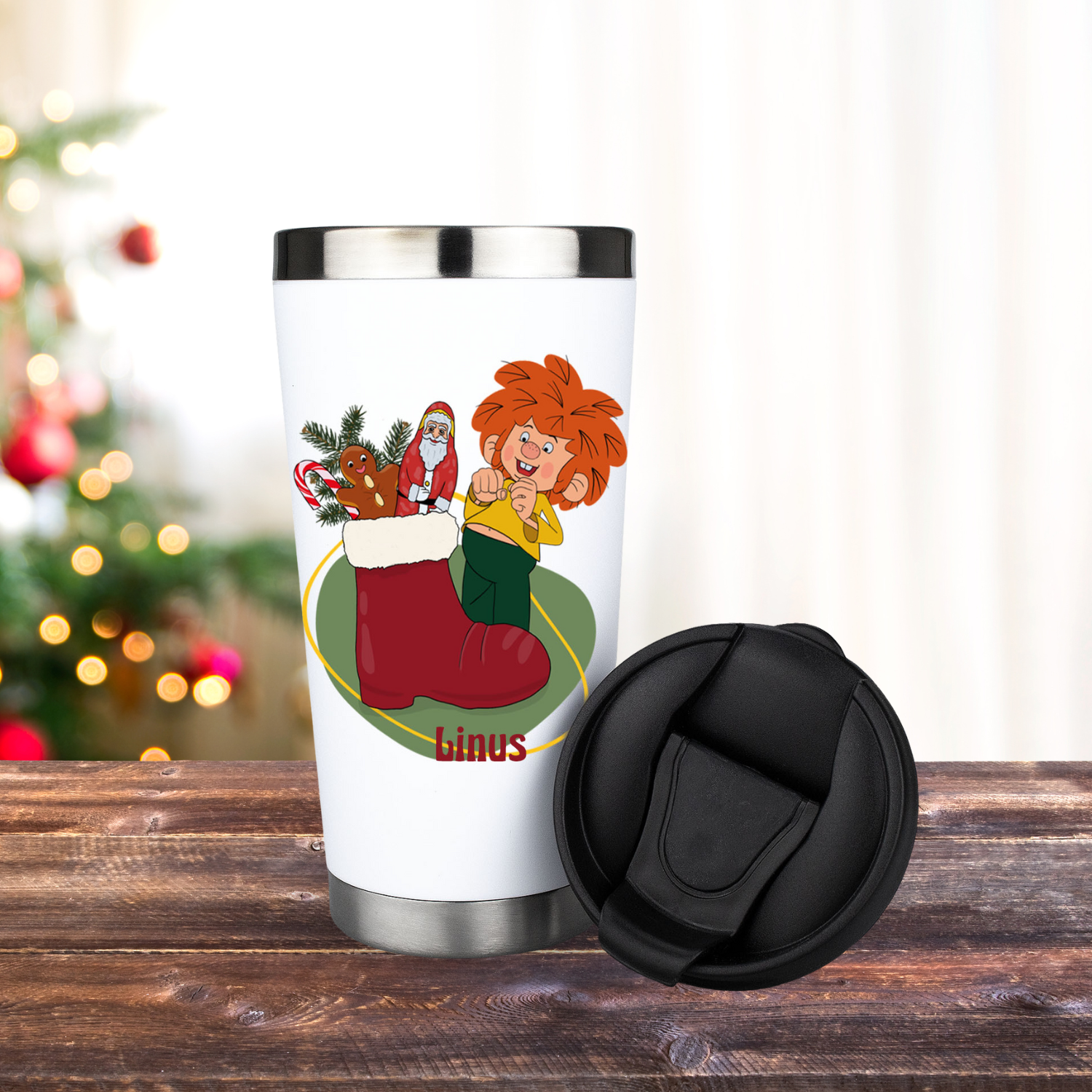 ®Pumuckl Thermo-Becher "Nikolaus" personalisierbar