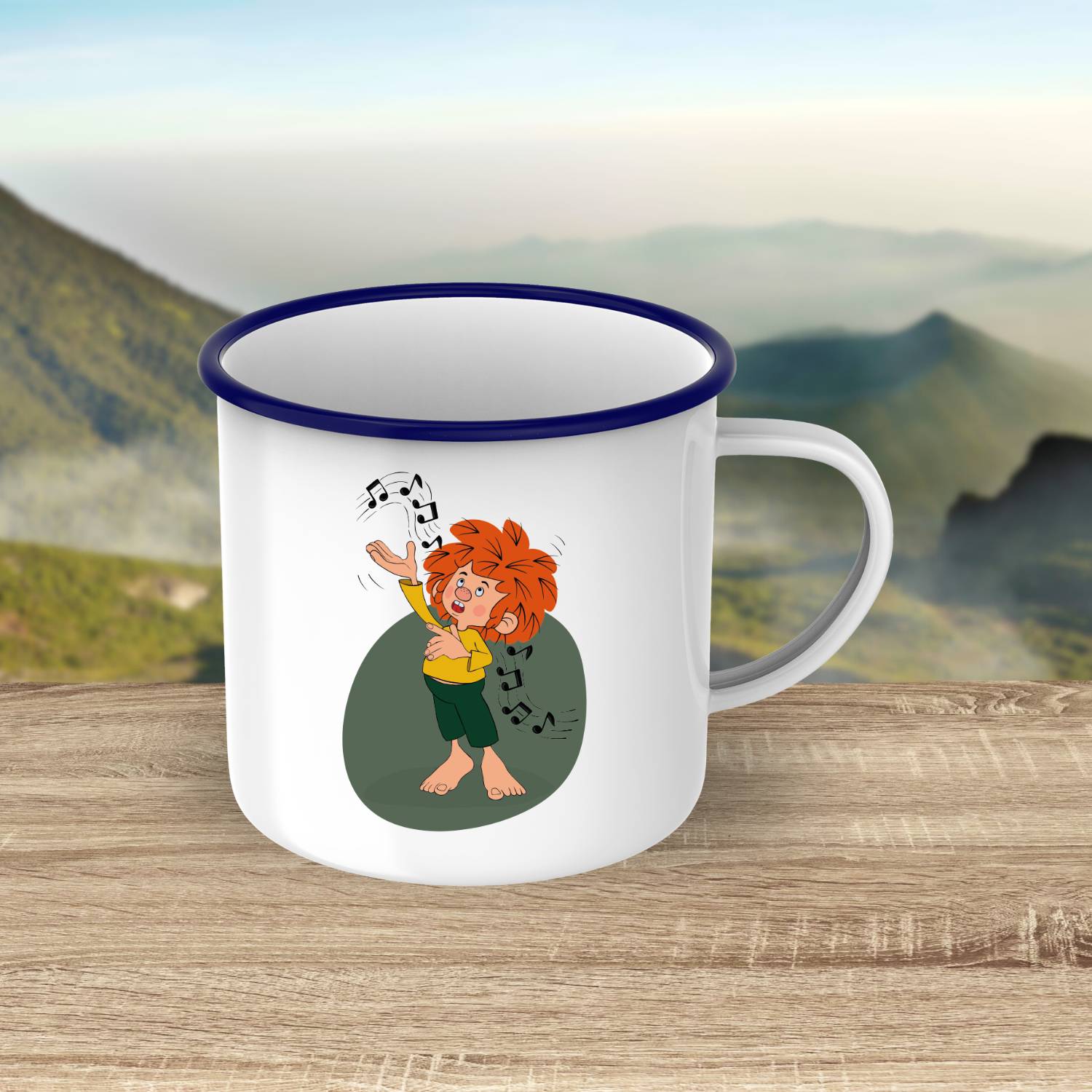 ®Pumuckl Emaille-Tasse "Musik"