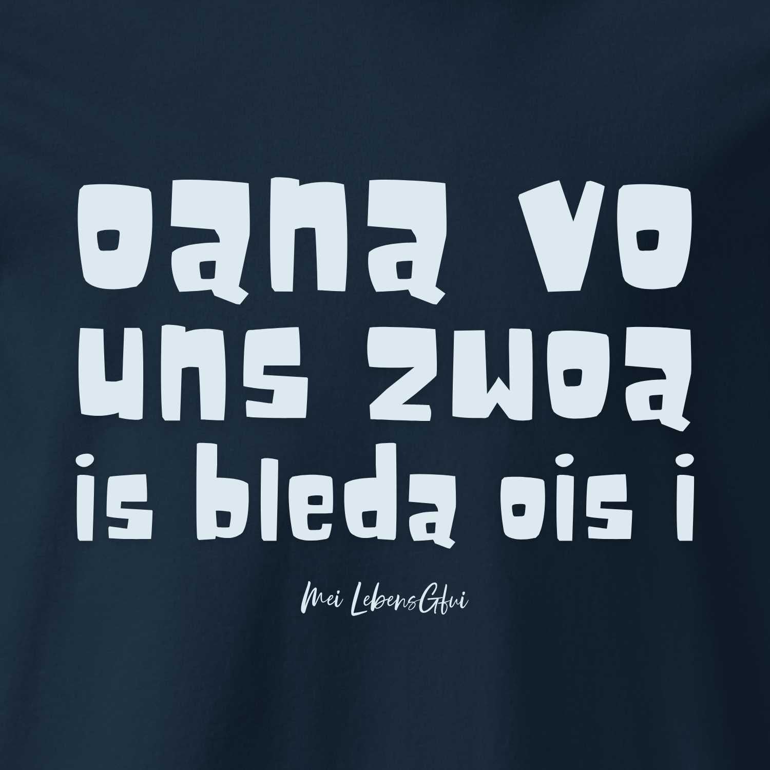 Damen T-Shirt "Oana vo uns zwoa"