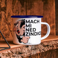 ®Die Schlümpfe Emailletasse "Mach mi ned zindig"