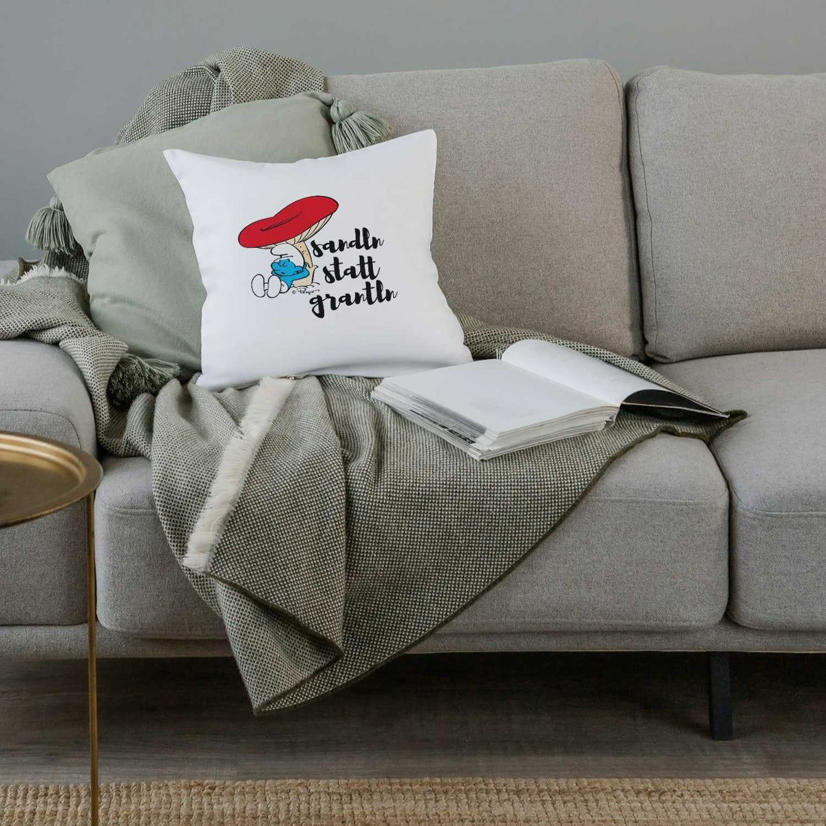 Die Schlümpfe Kuschelkissen personalisiert weich kaufen