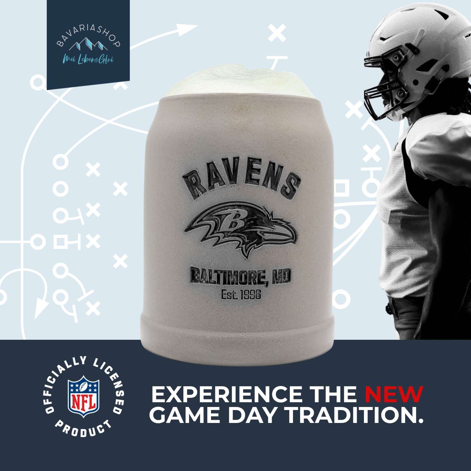®NFL PREMIUM Teamkrug "Baltimore Ravens"