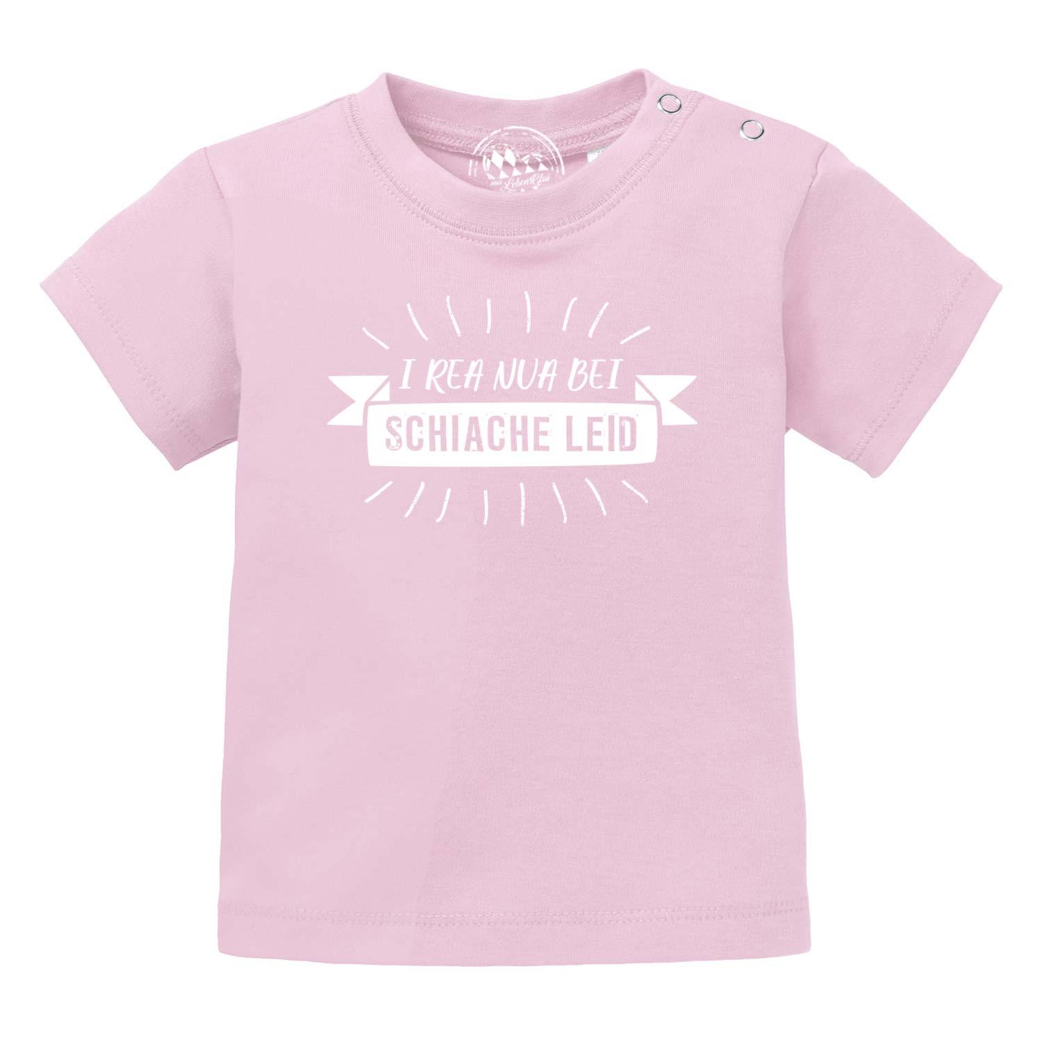 Baby-T-Shirt mit kurzem Arm und Frontprint "I rea nua", aus 100 % Bio-Baumwolle, lokal bedruckt.