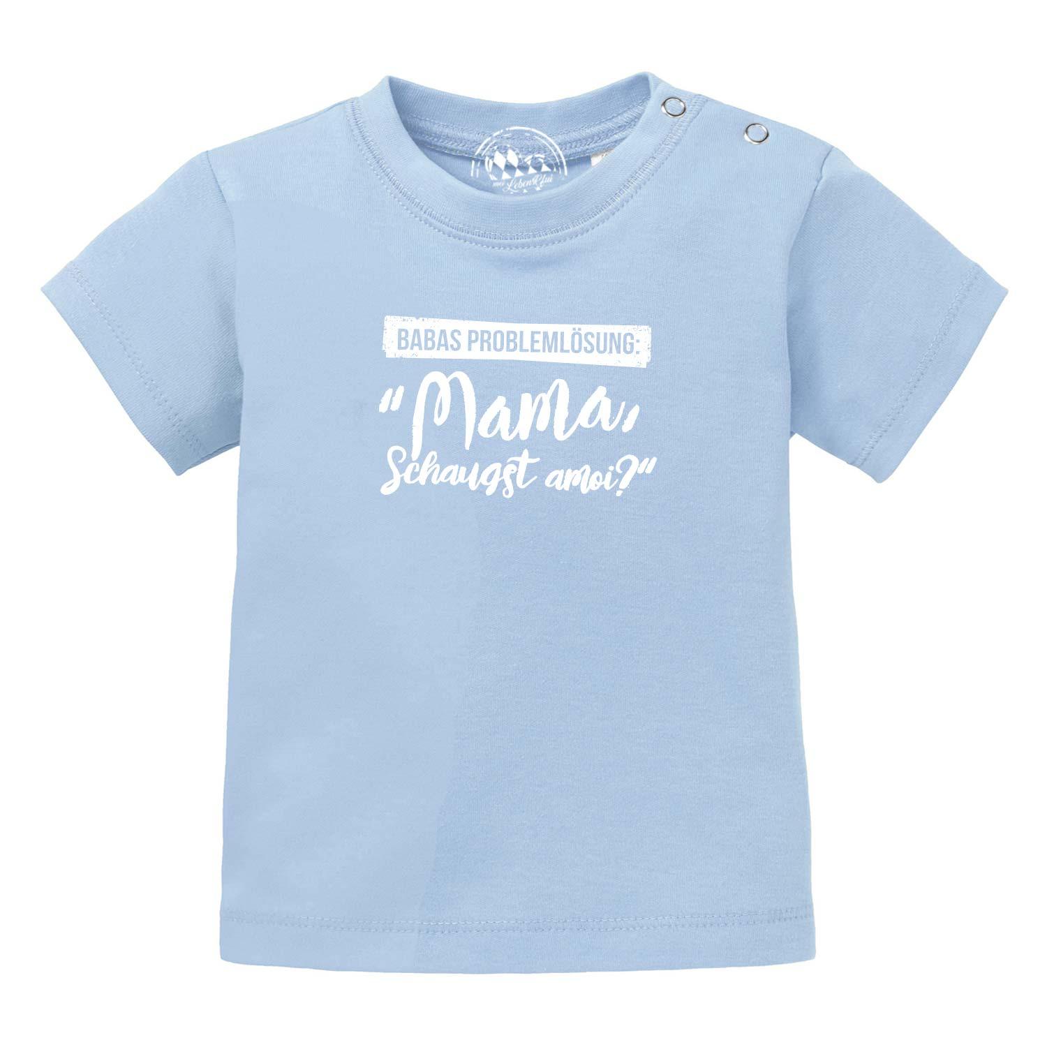 Baby T-Shirt "Papas Problemlösung…" - bavariashop - mei LebensGfui