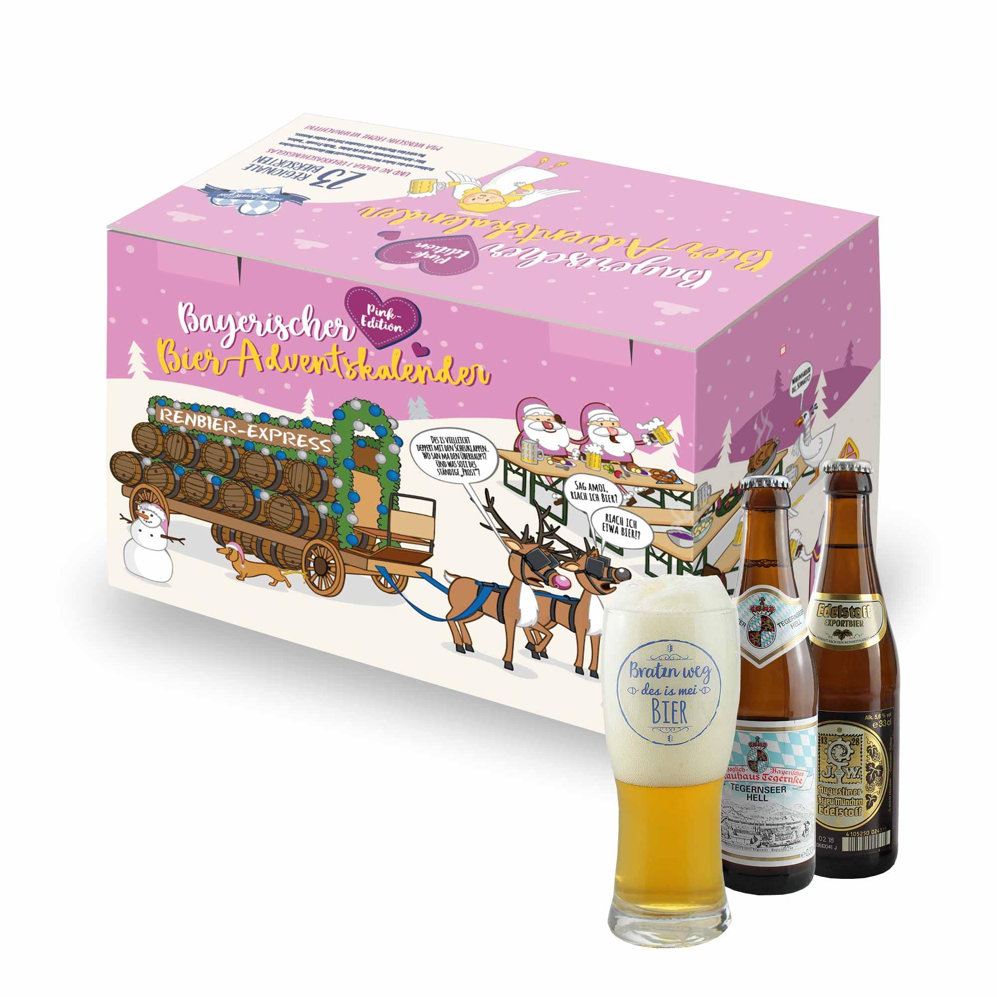 Bier Adventskalender PINK Edition - bavariashop - mei LebensGfui