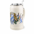 Bierkrug Bayern mit Zinndeckel