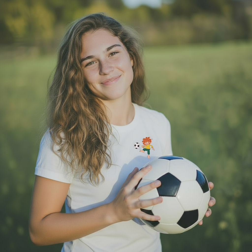 ®Pumuckl Damen T-Shirt "Fußball Kobold"