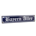 Emaille-Schild "Bayern Allee"