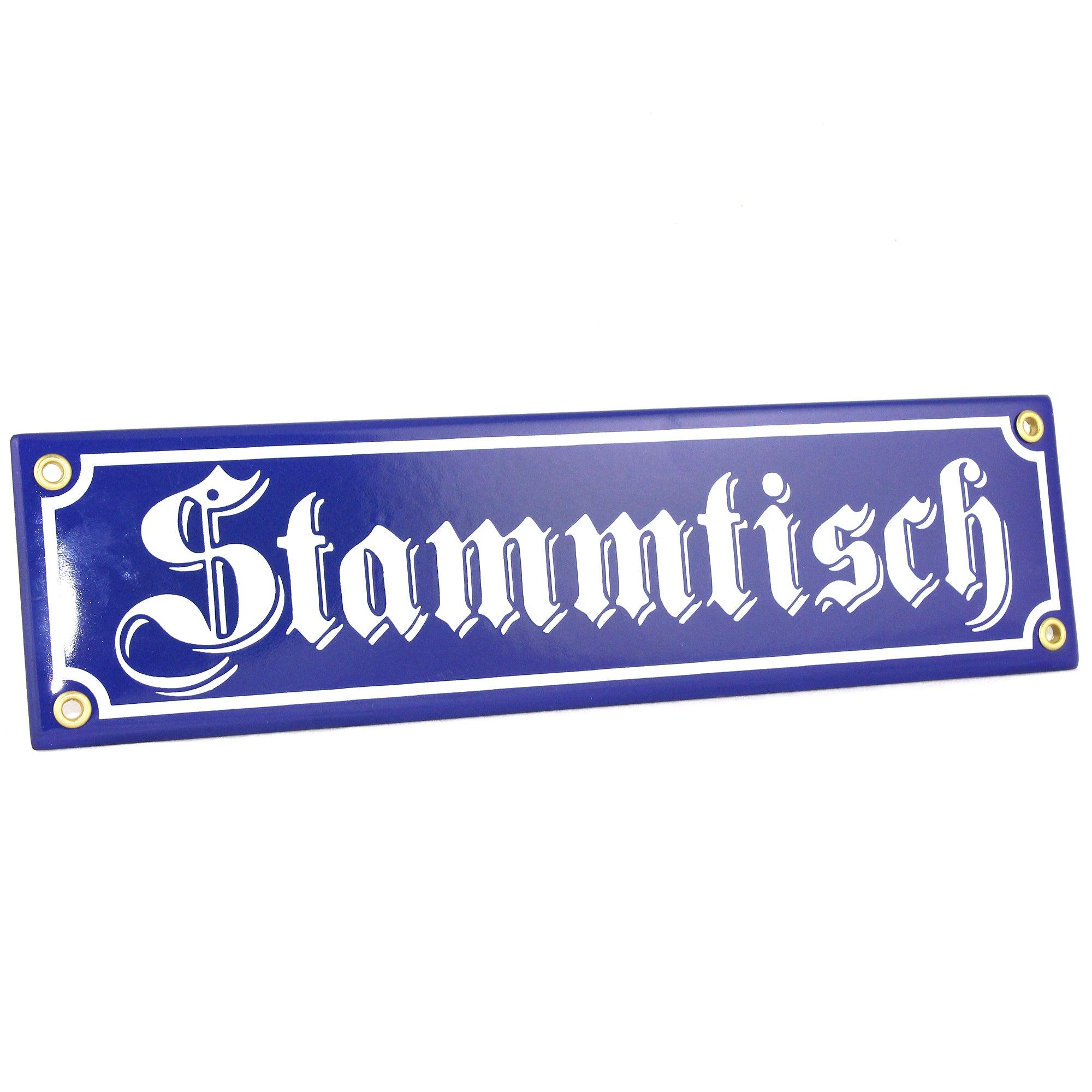 Emaille-Schild "Stammtisch" - bavariashop - mei LebensGfui