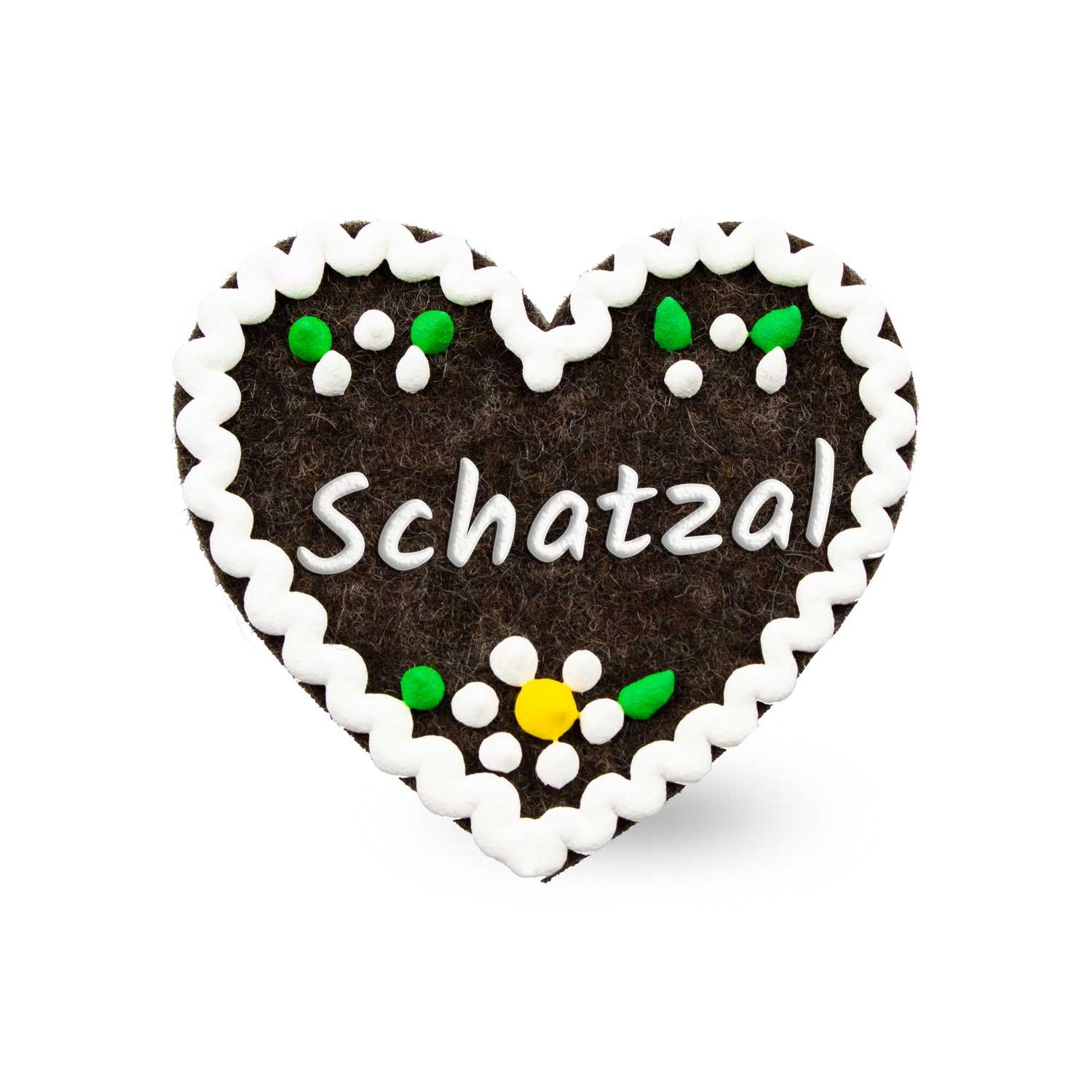 Filzherz-Anstecker "Schatzal" - bavariashop - mei LebensGfui