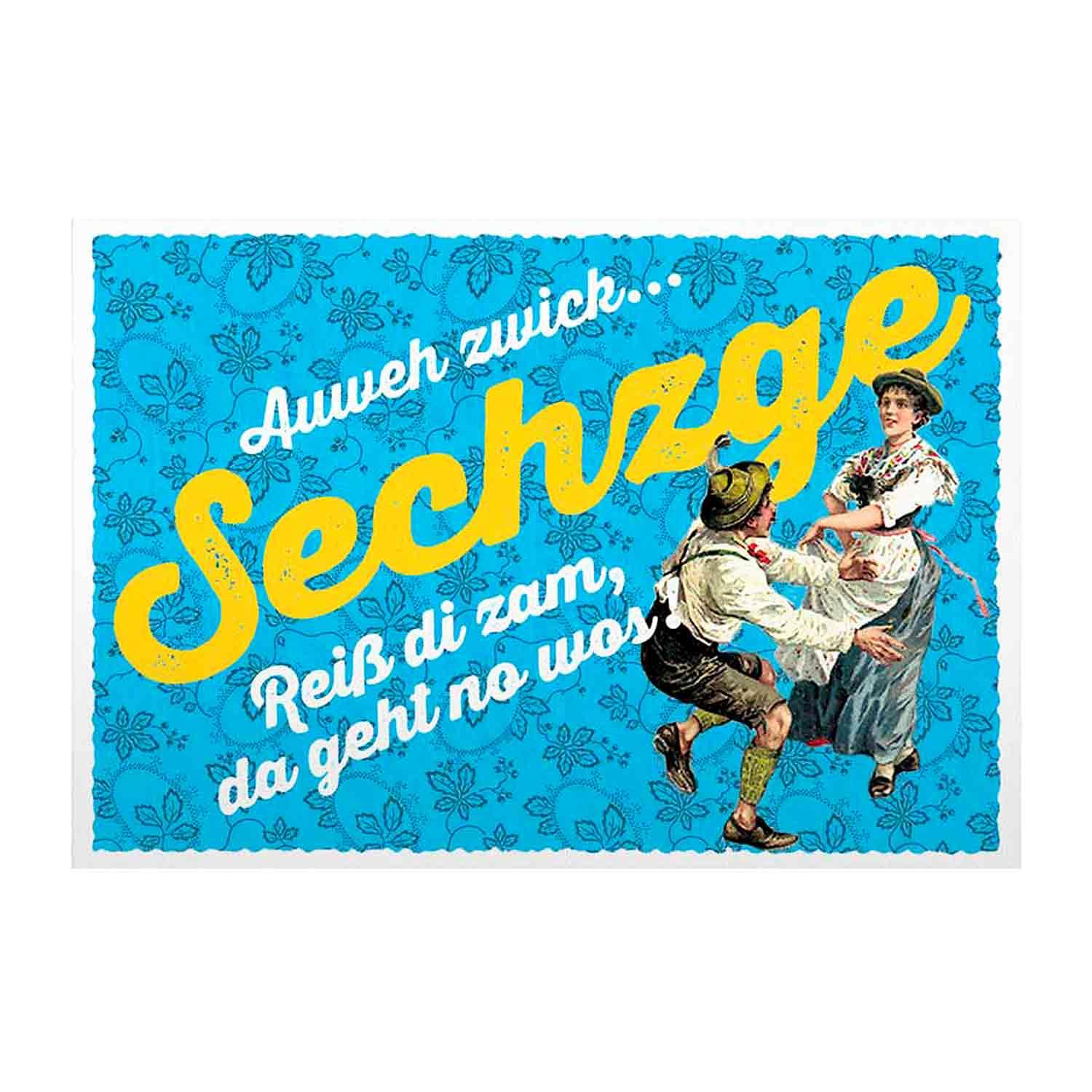 Geburtstagskarte zum 60. "Sechzge" - bavariashop - mei LebensGfui