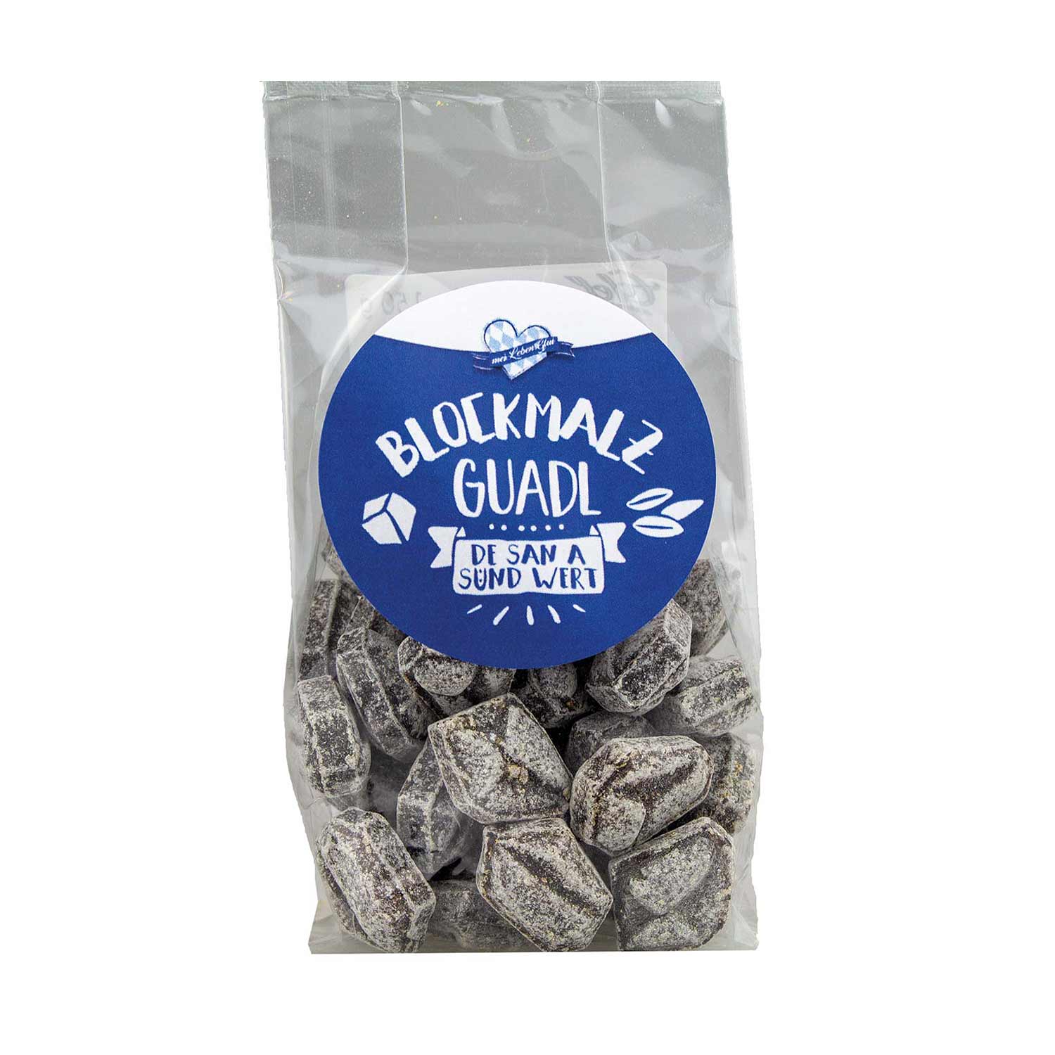Mehrere braune Blockmalz-Bonbons in unregelmäßiger Bruchform mit matter, kristalliner Oberfläche.