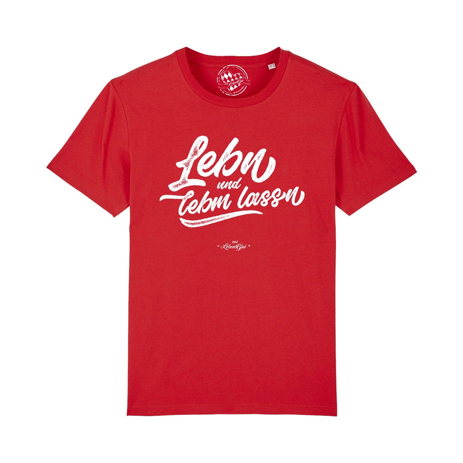 Herren T-Shirt "Lebn und lebm lassn" - bavariashop - mei LebensGfui