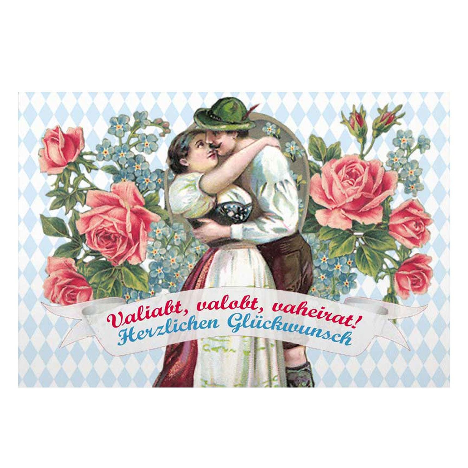 Hochzeitskarte "Valiabt, valobt, vaheirat!" - bavariashop - mei LebensGfui