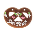 Lebkuchen-Herz in Brezenform mit Wunschtext
