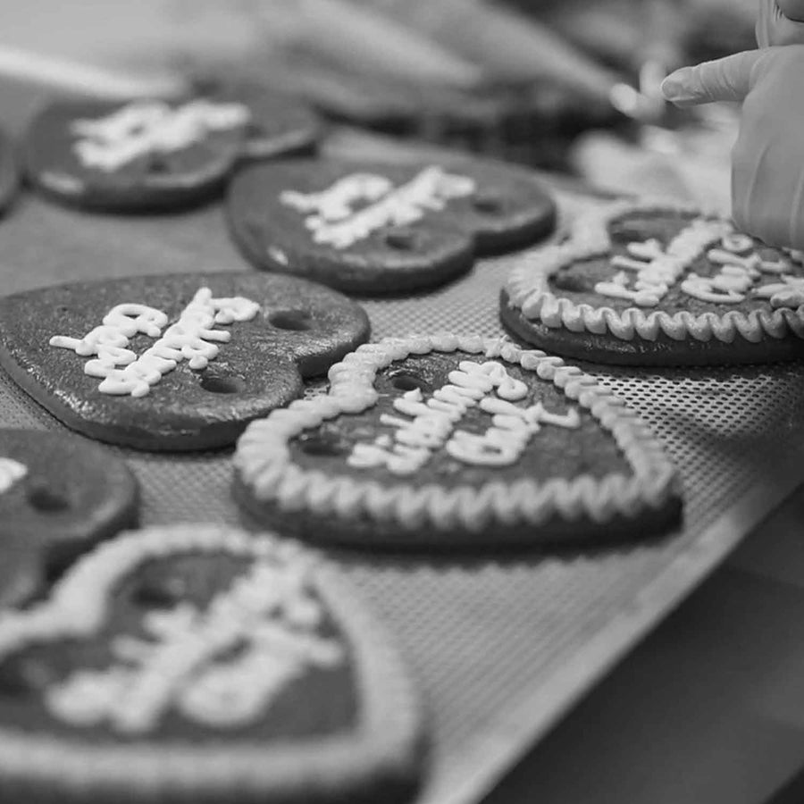 Lebkuchenherzen mit Wunschtext