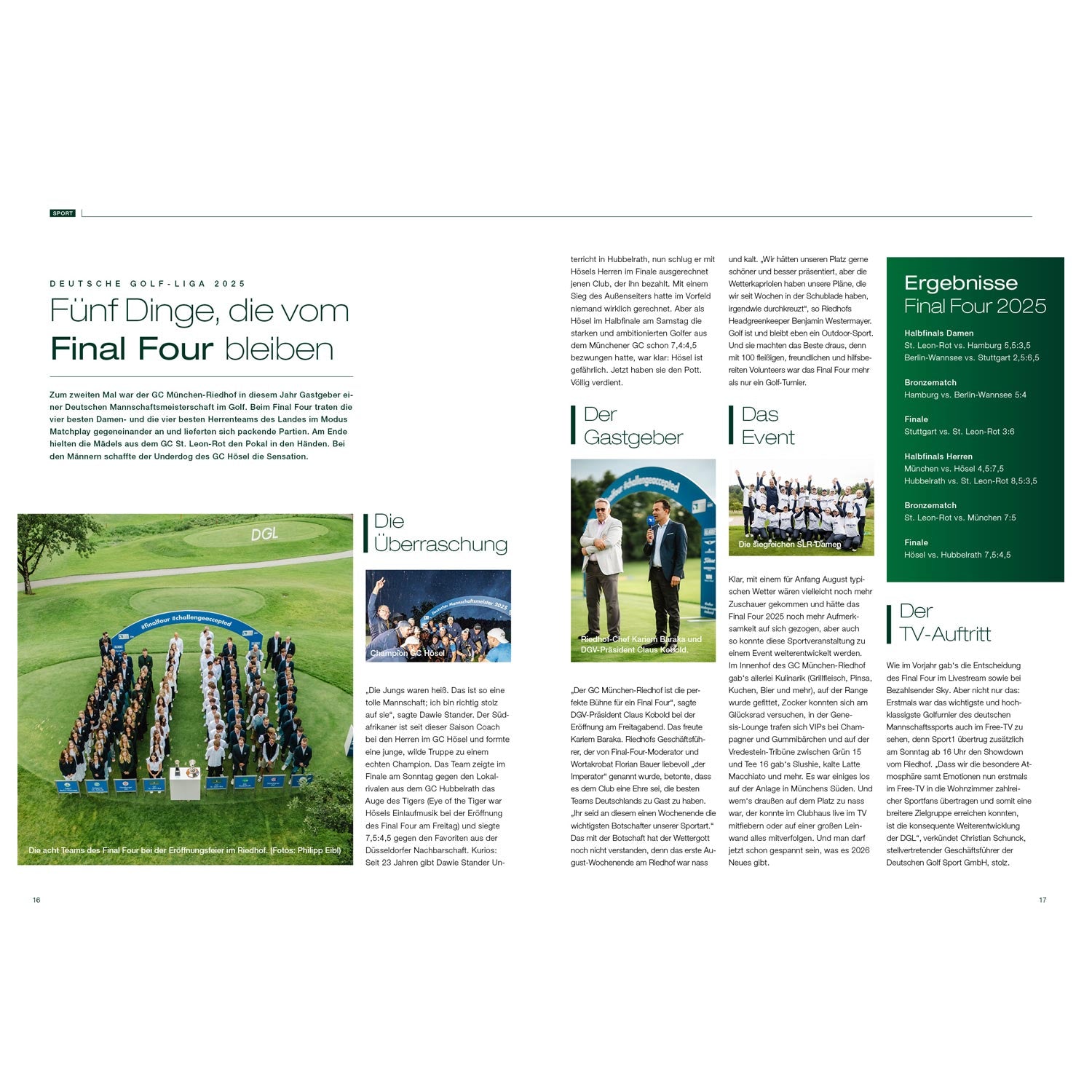 Magazin "Grünland - Das Golfmagazin" Ausgabe 3 / 2025