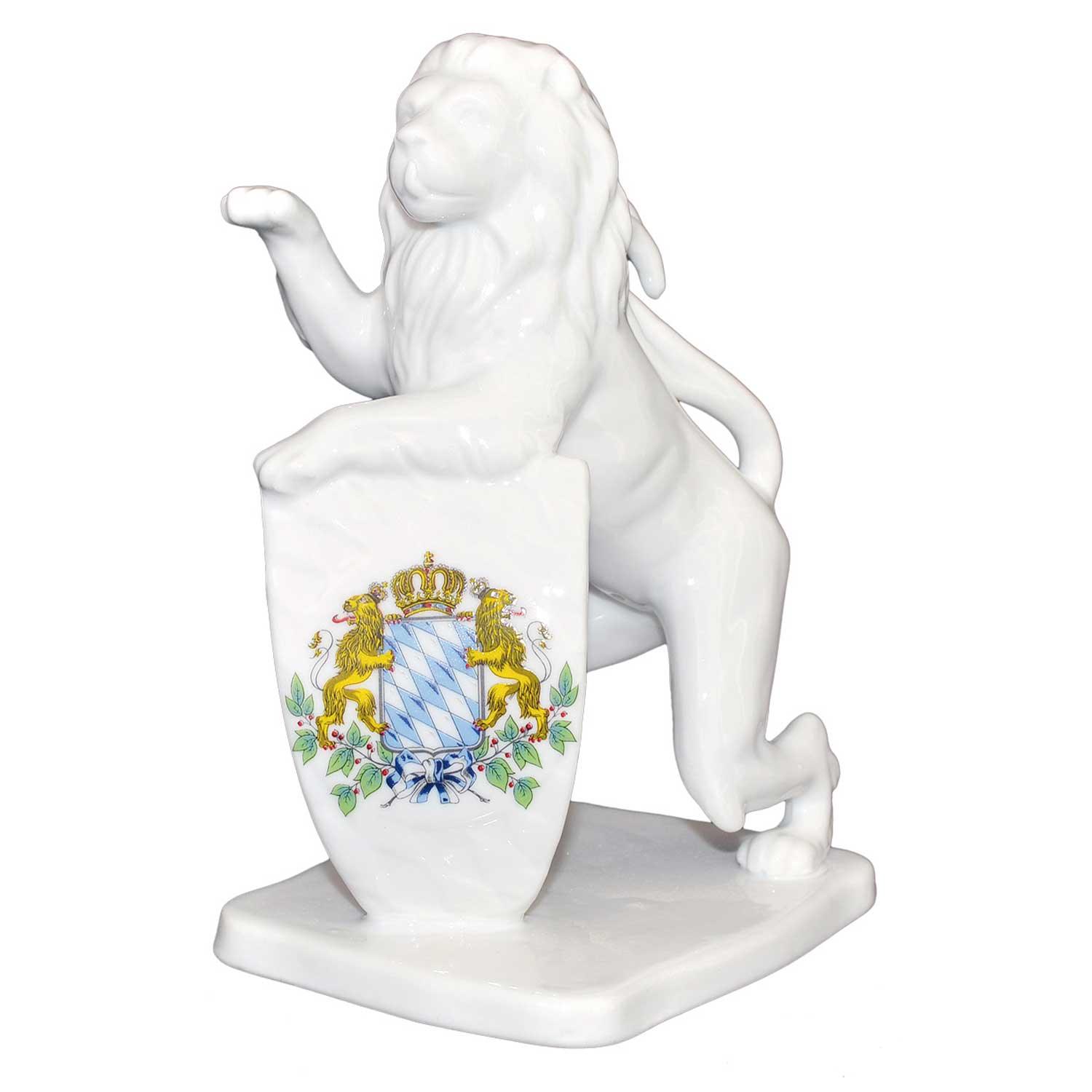 Porzellan Löwe mit Bayernwappen - bavariashop - mei LebensGfui