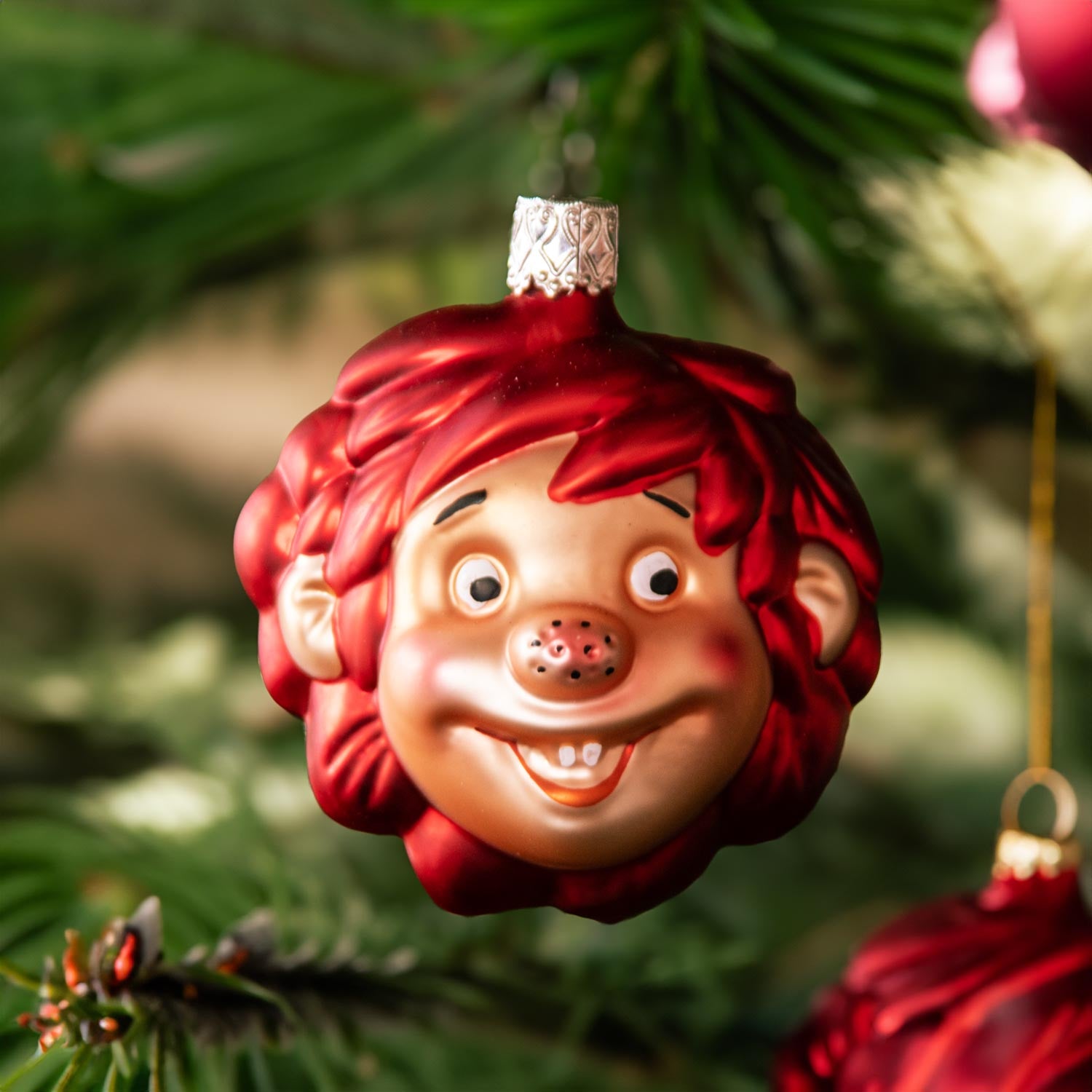 ®Pumuckl Weihnachtskugel aus Glas