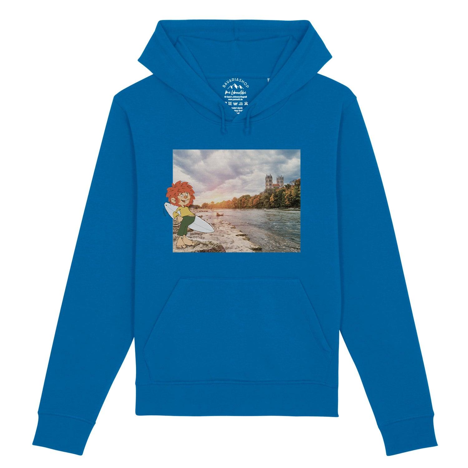 ®Pumuckl Damen Hoodie "Surfer-Kobold" - bavariashop - mei LebensGfui