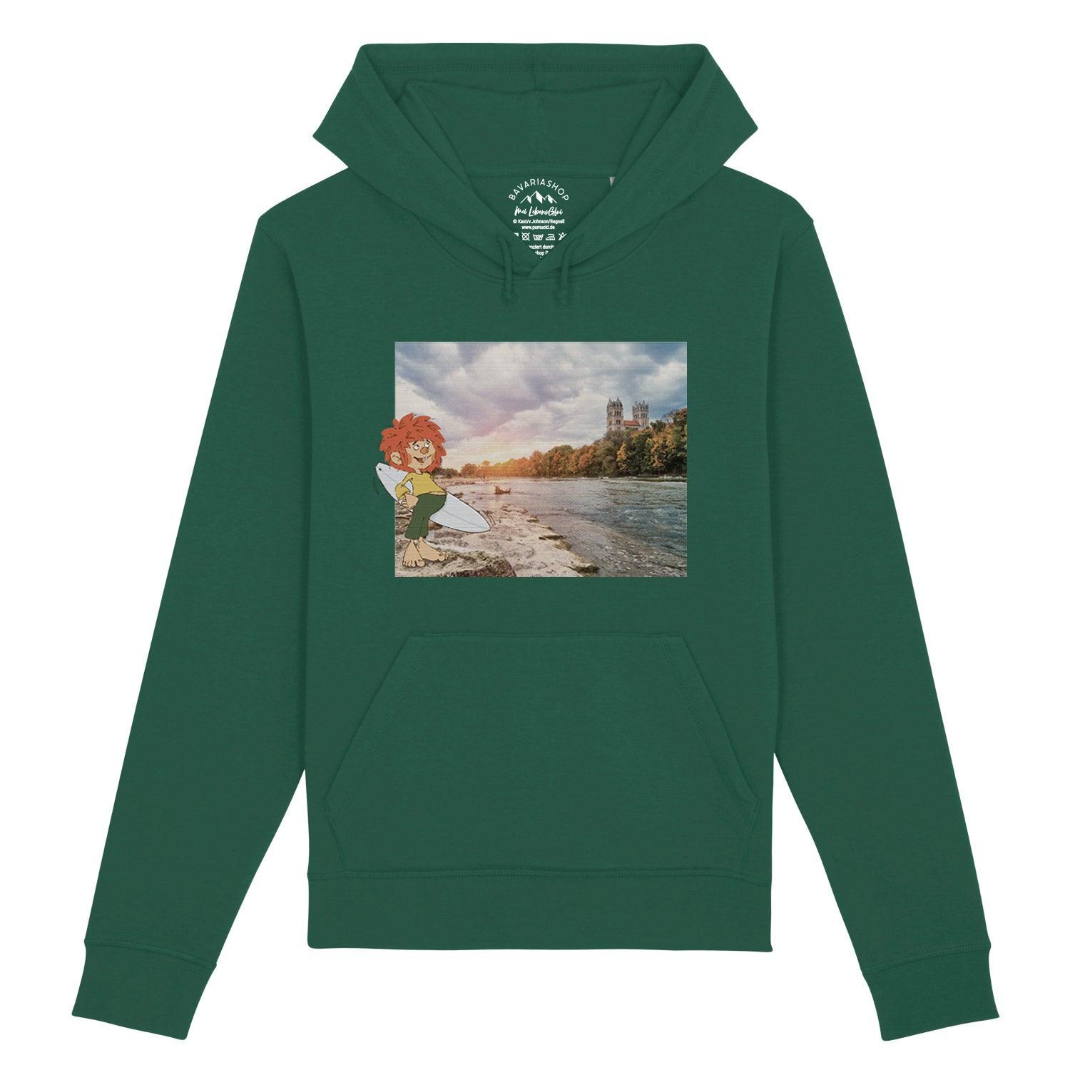 ®Pumuckl Damen Hoodie "Surfer-Kobold" - bavariashop - mei LebensGfui