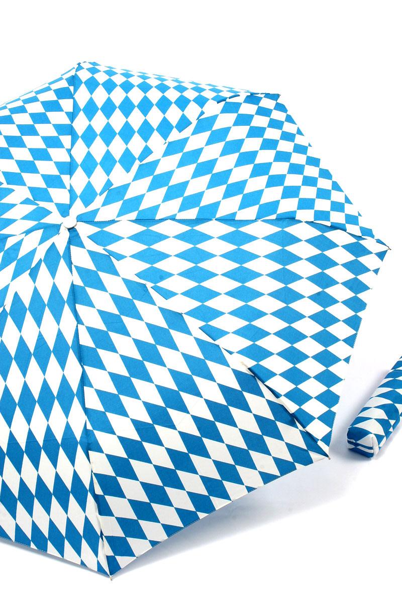 Regenschirm mit weiß-blauen Rauten - bavariashop - mei LebensGfui